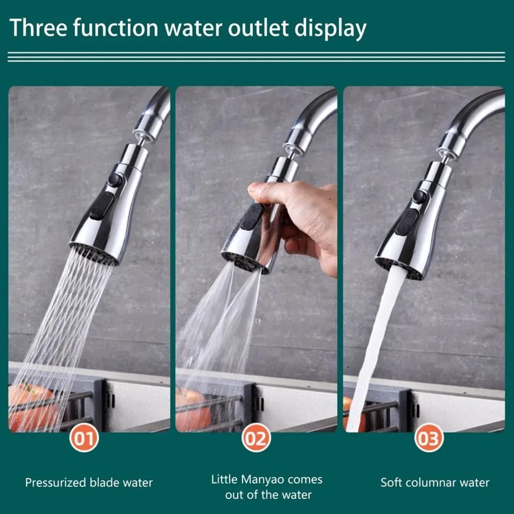 3-in-1 Kitchen Sink Faucet – Premium Stainless Steel with Polished Chrome Finish