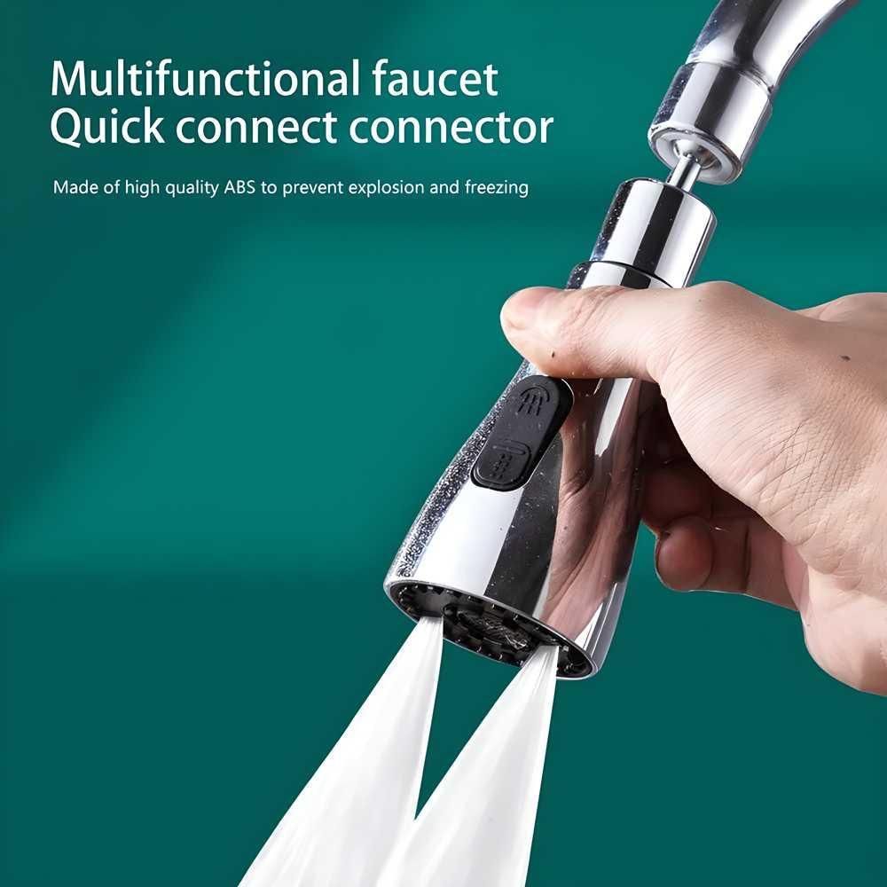 3-in-1 Kitchen Sink Faucet – Premium Stainless Steel with Polished Chrome Finish