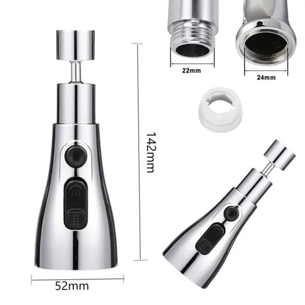 3-in-1 Kitchen Sink Faucet – Premium Stainless Steel with Polished Chrome Finish