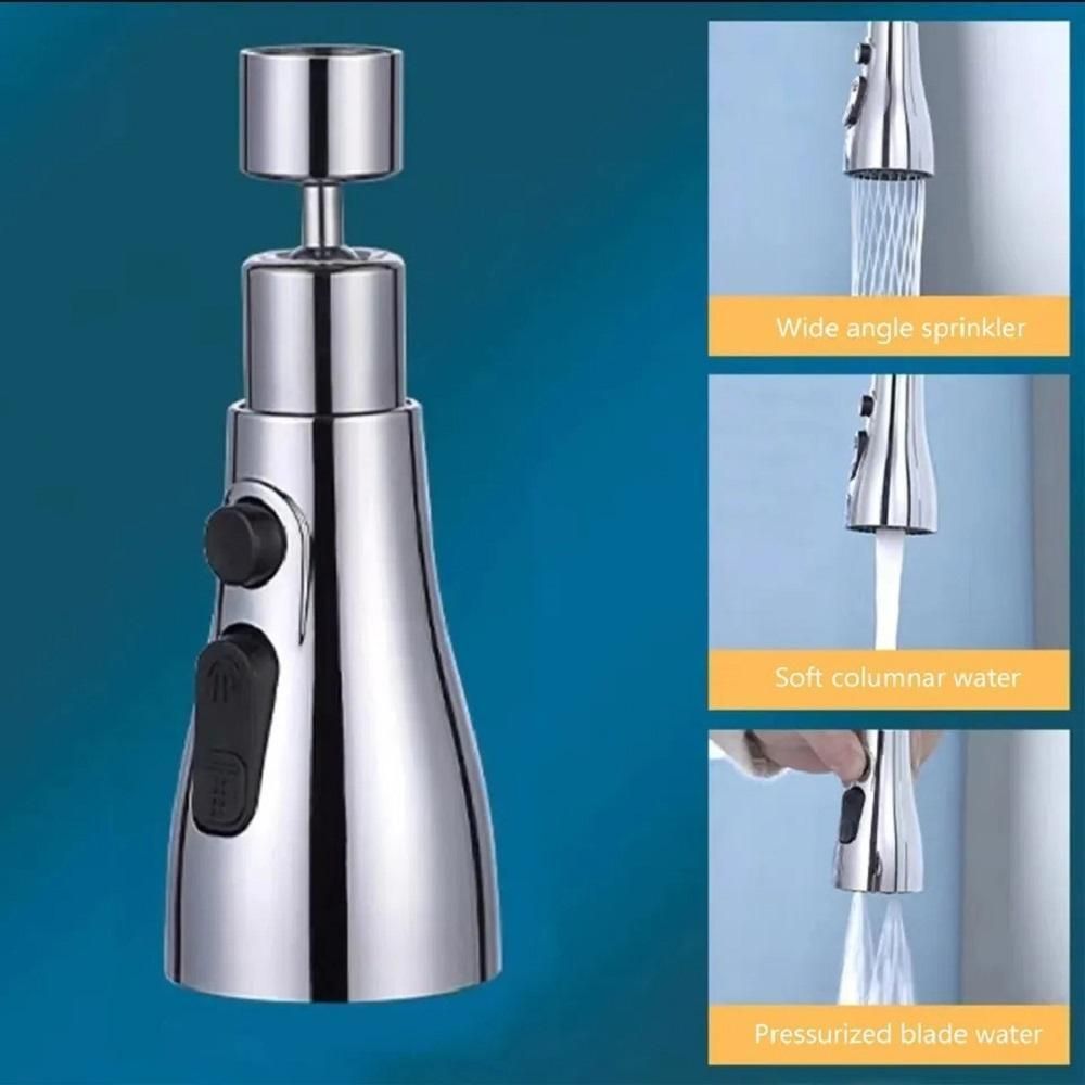 3-in-1 Kitchen Sink Faucet – Premium Stainless Steel with Polished Chrome Finish