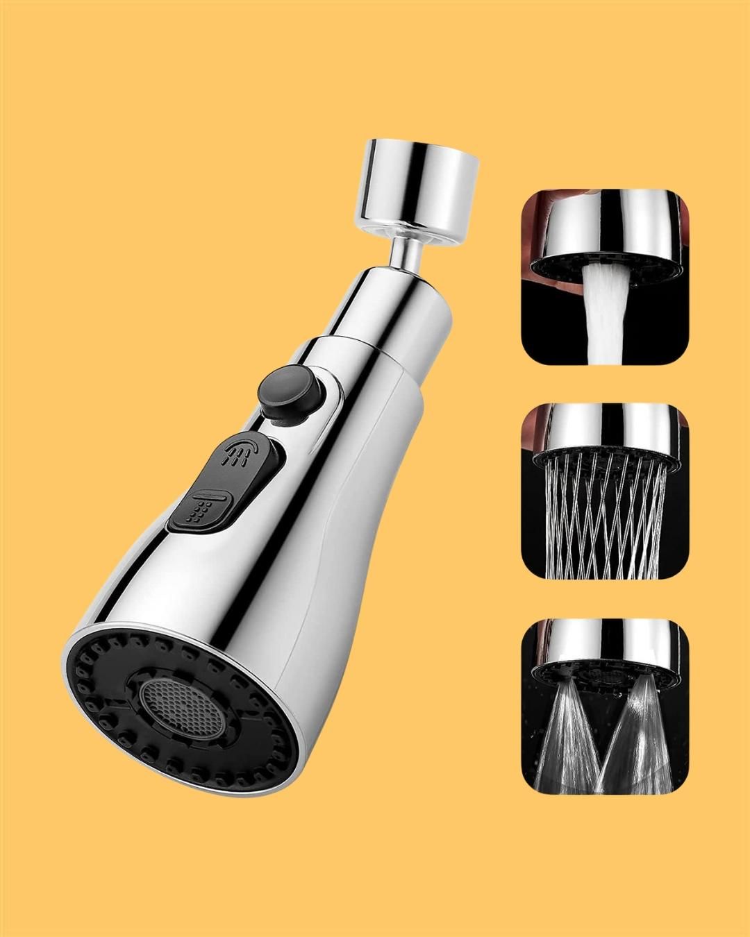 3-in-1 Kitchen Sink Faucet – Premium Stainless Steel with Polished Chrome Finish